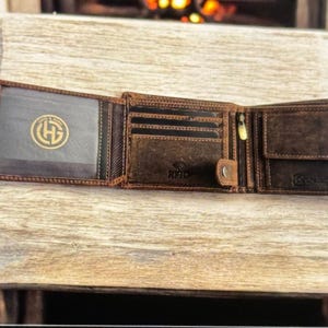 Classic Black Genuine Leather Trifold Wallet