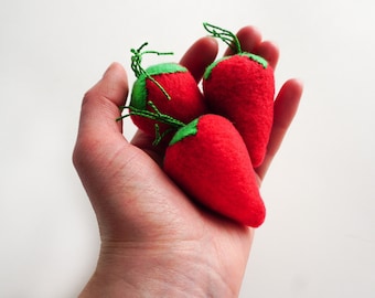 Strawberry Cat Toy - Filled with Organic Catnip
