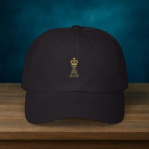 Chess King Dad Hat: Embroidered Cotton Twill Baseball Cap