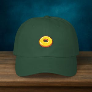 Embroidered Donut Dad Hat: Chocolate Frosted Sprinkle Cap