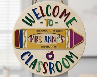 Regalos personalizados para profesores, letreros personalizados para profesores, regalos de agradecimiento para profesores, colgador de puerta para profesores, decoración para el aula, regalos para profesores