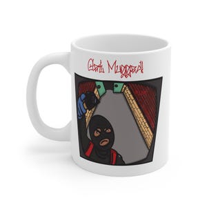 Get Mugged Tattoo Flash Style Mug - Bold Tattoo Artist Design - Original Bold Art - Robbery Style Art Design