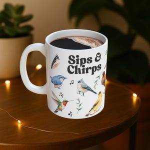 Bird Mug, Bird Watching Mug, Bird Lover Gifts, Bird Gifts, Nerd Bird Cup, Gift for Bird Enthusiast, Gift for Bird Lovers