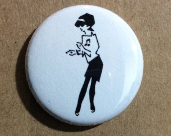 1" Button - SKA Dancing Woman