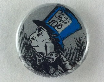 1" Button - Tea Party - Mad Hatter