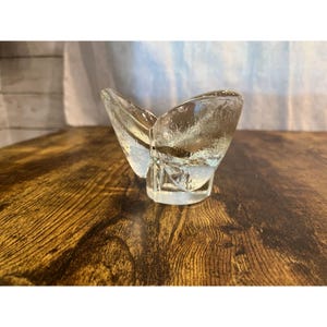 Kosta Boda Tulip Crystal Candle Holder Clear Glass Vintage Elegant Design