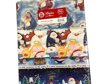 Juego de papel de regalo plano navideño de 50 pies cuadrados de American Greetings
