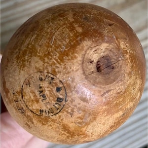 Wright & Ditson 1900s 1 Pound Wooden Dumbbell Collectible