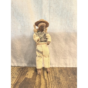 Vintage Handmade Guatemala or Mexican Cloth Peddler Doll 1930&#39; - 1940