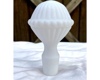 Vintage imperial melkglas geribbelde karafstopper kralen ballonvorm vervanging