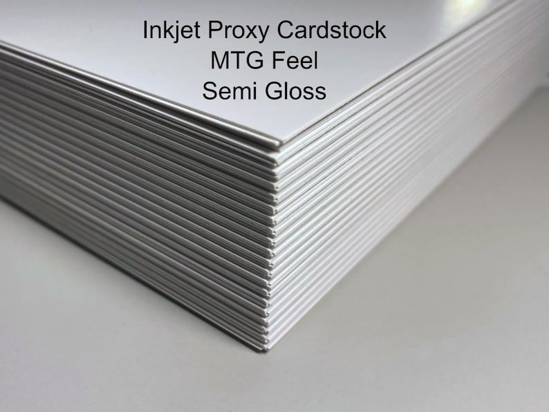 Inkjet Proxy Cardstock - White Core - Semi-Gloss - non-foil MTG/Pokemon Card Feel (Sleeved) image 1