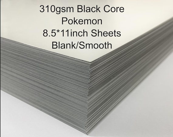 310gsm Black Core Cardstock: DIY TCG Proxy Card Stock - 8.5x11in -  Blank/smooth - Pokemon Weight/feel - Etsy