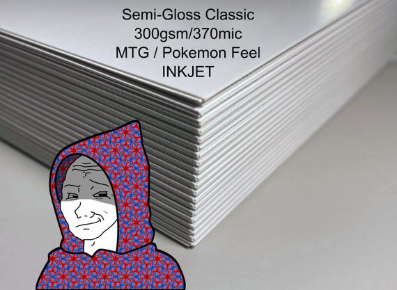 Proxyjak's Semi-Gloss Classic - Inkjet Proxy Cardstock - White Core - MTG Card Feel - Print, Cut, Sleeve.