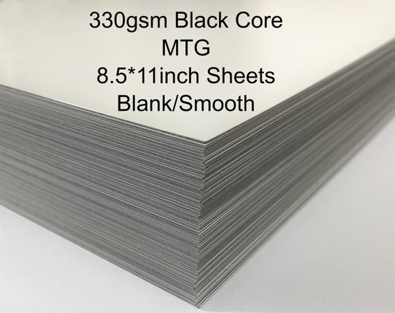 330gsm Black Core Card Stock: DIY TCG Proxy Cardstock - A4 Sheets - Blank/Smooth - MTG Weight/Feel