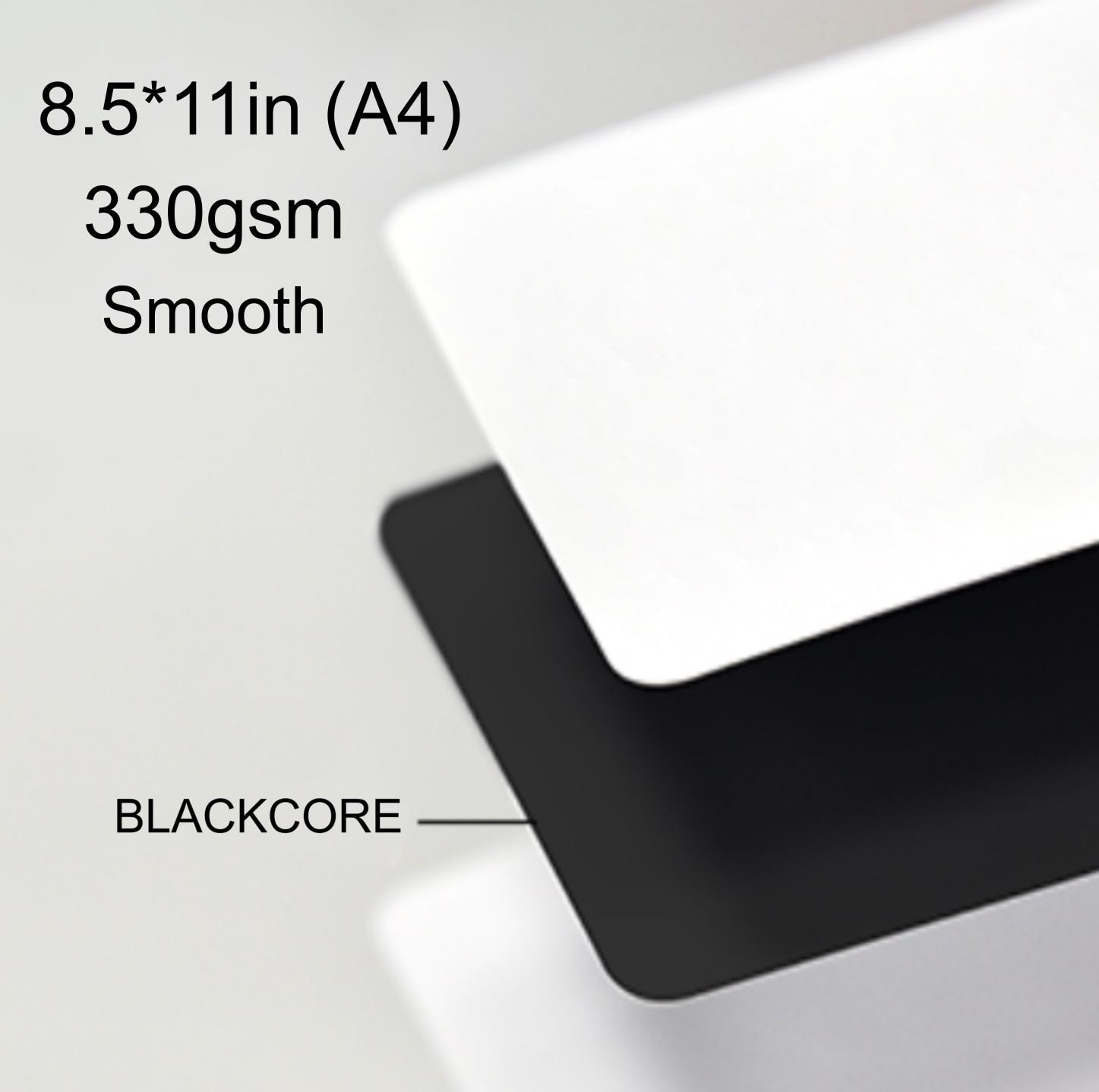 330gsm Black Core Card Stock: DIY TCG Proxy Cardstock - A4 Sheets