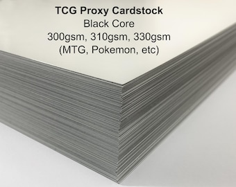 Cartulina para cartas TCG - Proxy DIY - 8.5*11 pulgadas - Núcleo negro - 300 g/m², 310 g/m², 330 g/m² - MTG, Pokémon, etc.