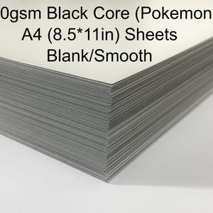 310 gsm TCG-karton met zwarte kern - doe-het-zelf/proxy professioneel blanco glad speelkarton - vellen 25 x A4 (8,5 * 11 inch)