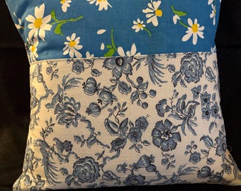 Handmade Reading Pillow with Book Pocket | Floral Cozy Nook Decor