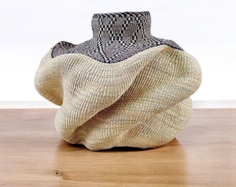 Handwoven Bolga Pot Basket, African Home Decor, Elephant Grass