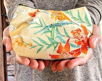 Choice of One Vintage Japanese Obi Upcycled Metallic Fabric