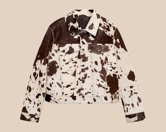 Women's Genuine Cowhide Leather Jacket – Vintage Western Cowgirl Style