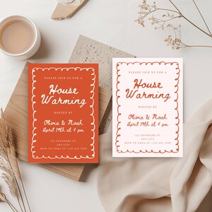 Editable Housewarming Invitation Template, Invite for House Warming Party, Minimalistic New Home, Home Sweet Home, Instant Download