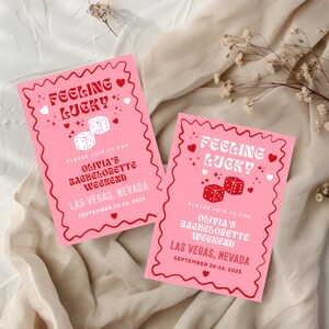 Vegas Bachelorette Invitation and Itinerary Template, We said Vegas Bach Party Invite, Weekend Itinerary for Vegas Bachelorette Party