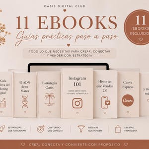 Digital Business Bundle | 11 Marketing Ebooks | Instagram Growth Guide | Canva & Branding Toolkit | Entrepreneur Digital Download