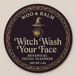 Witch Wash Your Face – Botanical Cleansing Balm | Natural Makeup Remover & Skincare Ritual | Artisan Apothecary Face Cleanser