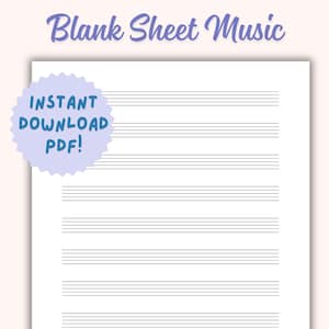 Blank Sheet Music Printable – 10 Staves | A4 & US Letter PDF | Manuscript Paper Download for Music Students and Teachers