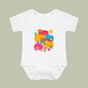 Farm Animals Sheep Baby Bodysuit — Barnyard Animal Baby Shirt — Nature Baby Outfit — Montessori Baby Gift — New Baby Gift — Infant Bodysuit