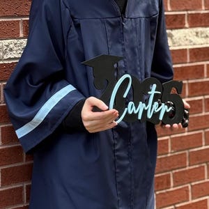 Custom Graduation Name Sign Class of 2025 | Grad Party Decor | Graduation Gift | Personalized Senior Photo Prop | Graduation Centerpiece