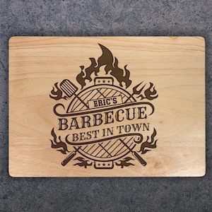 Personalized Fathers Day Gift | Best BBQ in Town Cutting Board | Personalized BBQ Gift for Dad | Grill Master Gift | Gift for Him |