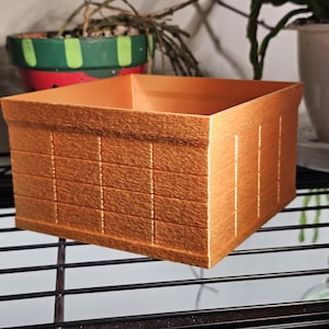 Brick Wall Succulent Planter | 3D Printed Rectangular Pot | Heat Resistant | Various Sizes