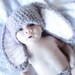 Pippa Lucas reviewed 3 to 6m Baby Bunny Hat in Grey & White, Soft Infant Easter Rabbit Ears Girl or Boy Easter Beanie