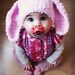 Reviewed by Anonymous reviewed 3 to 6m Easter Love Flopsy Bunny Rabbit Crochet Hat - Baby Pink