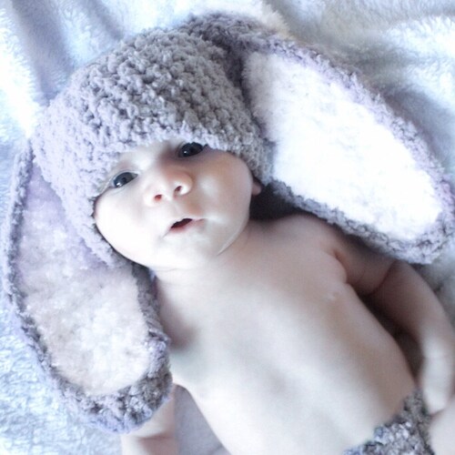 3 to 6m Infant Bunny Hat Baby Beanie Crochet Boy Girl Hat Etsy