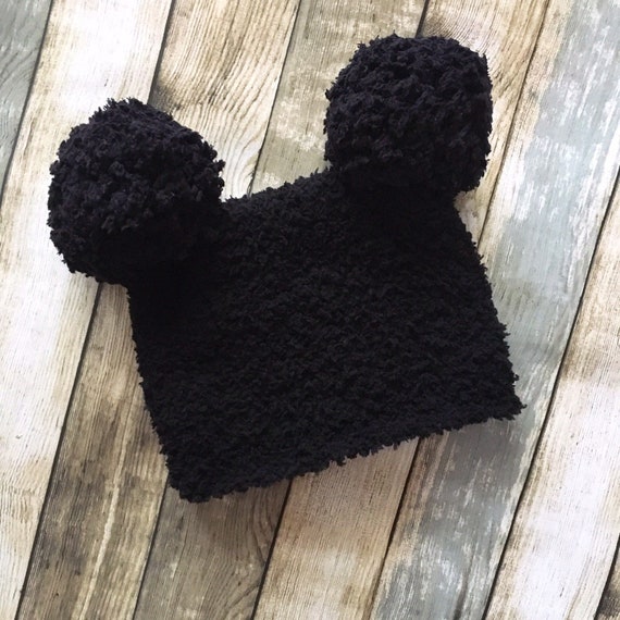 kids fluffy bobble hat