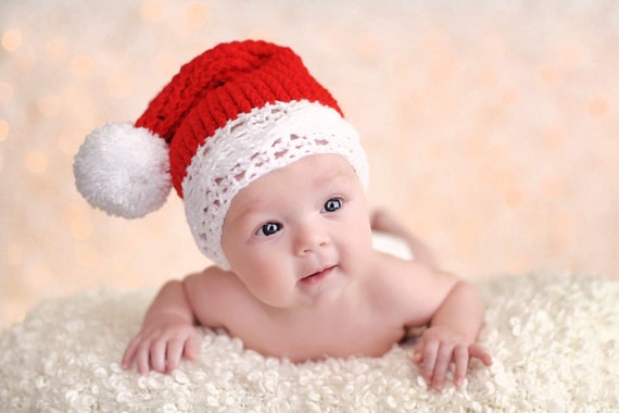 red baby beanie