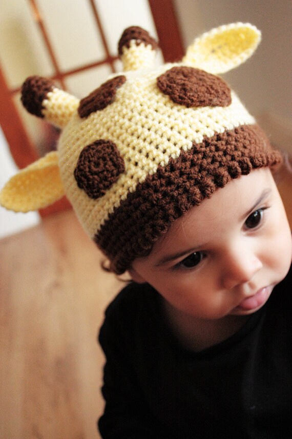 Giraffe crochet papillary hat