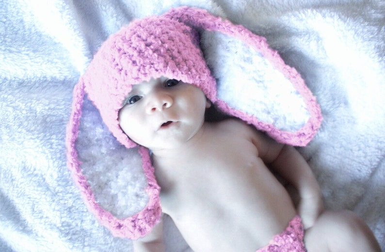 crochet baby bunny hat