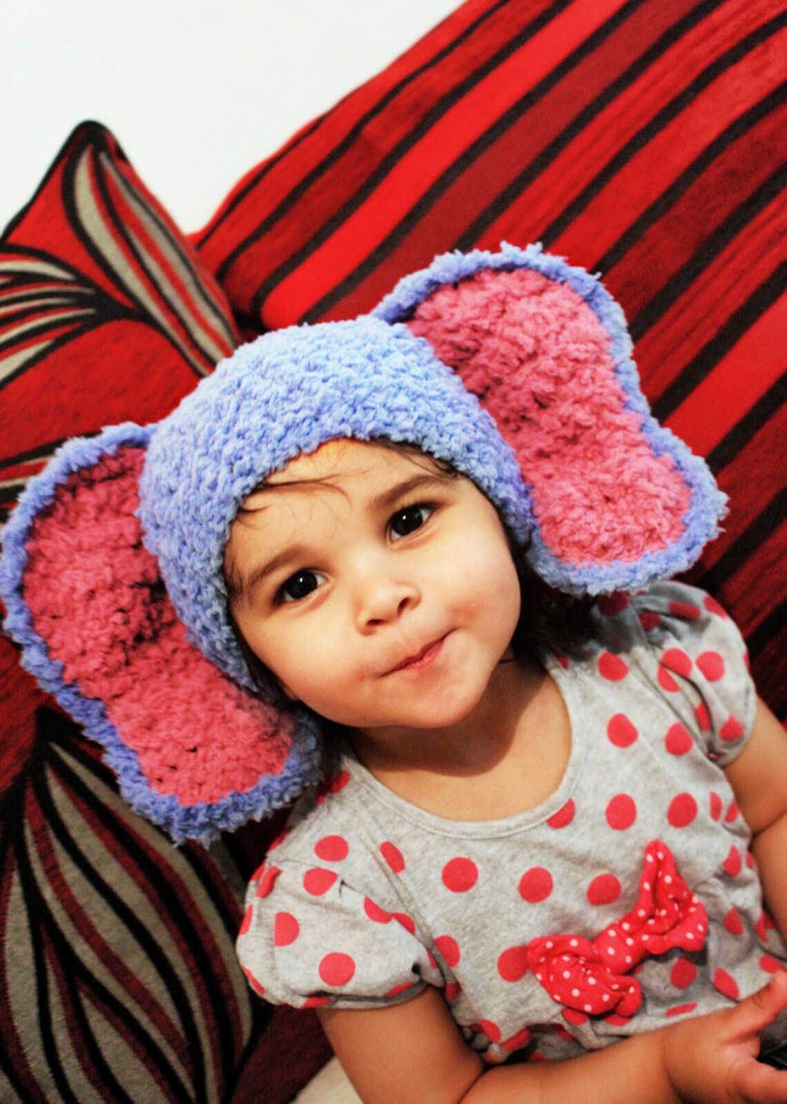 3 to 6m Elephant Hat Baby Hat Crochet Blue Baby Hat Elephant Etsy
