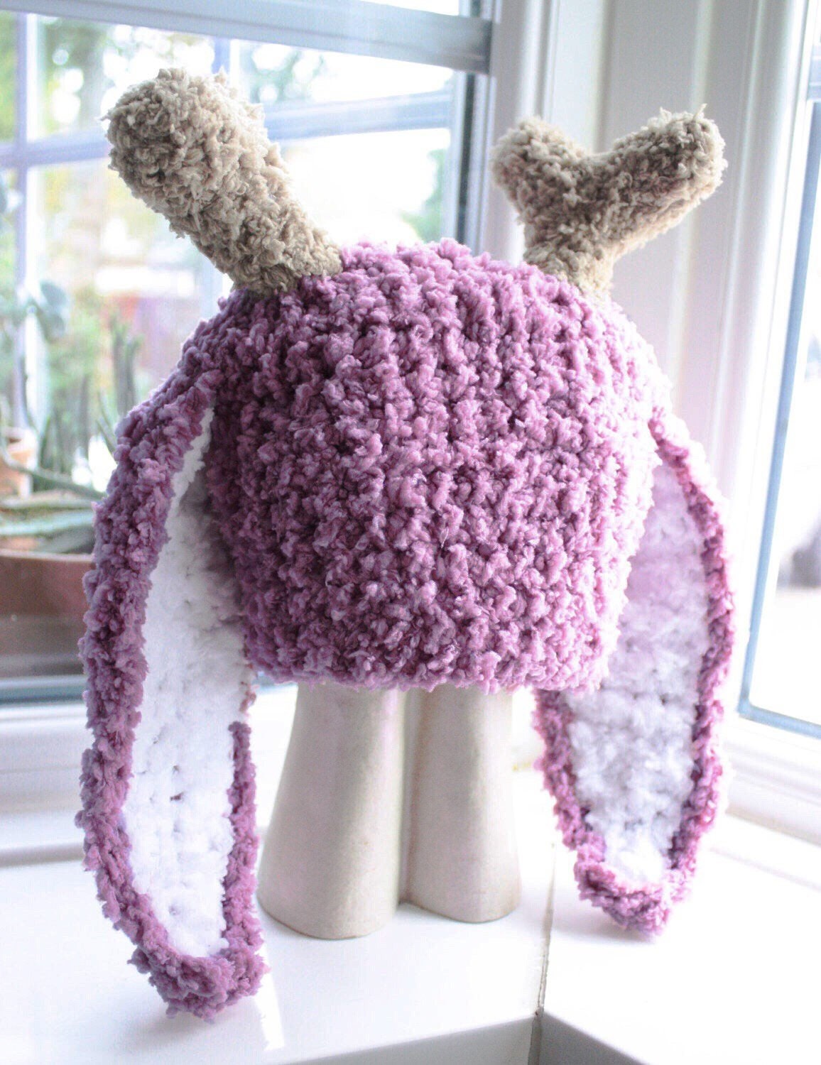 Jackalope Hat Newborn to Adult Bunny 