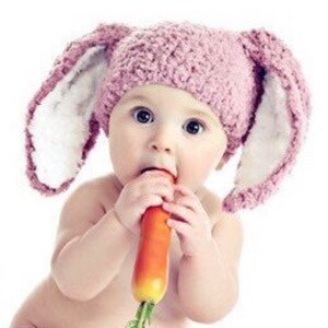 Bonnet oreilles de lapin rose pour nouveau-né prématuré, petite fille Reborn doux costume de lapin au crochet bonnet, cadeau de baby shower Pâques prématuré image 4