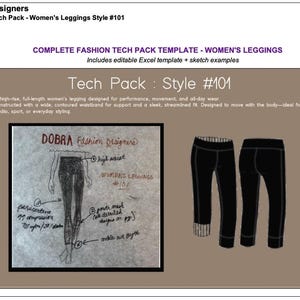 Complete Fashion Tech Pack Template for Designers