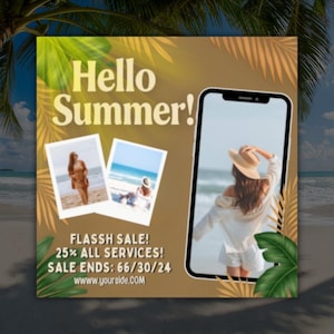 Summer Braid Sale Flyer,Summer Braid Sale Flyer,Summer Sale Flyer,Premade Social Media Flyer,Hair Flyer,Lashes Flyer,Canva Editable,Canva