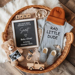 Boy Pregnancy Announcement Digital, Baby Announcement, Its a Boy, Little Brother Reveal, Baby Boy, Blue Neutral Baby Boy Pregnancy,
