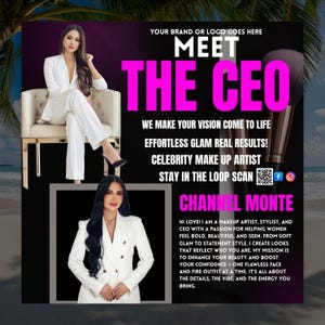 DIY Meet the CEO Flyer Template, Editable Canva Business Flyer, Premade Entrepreneur Spotlight Flyer, Meet the Owner Beauty Template