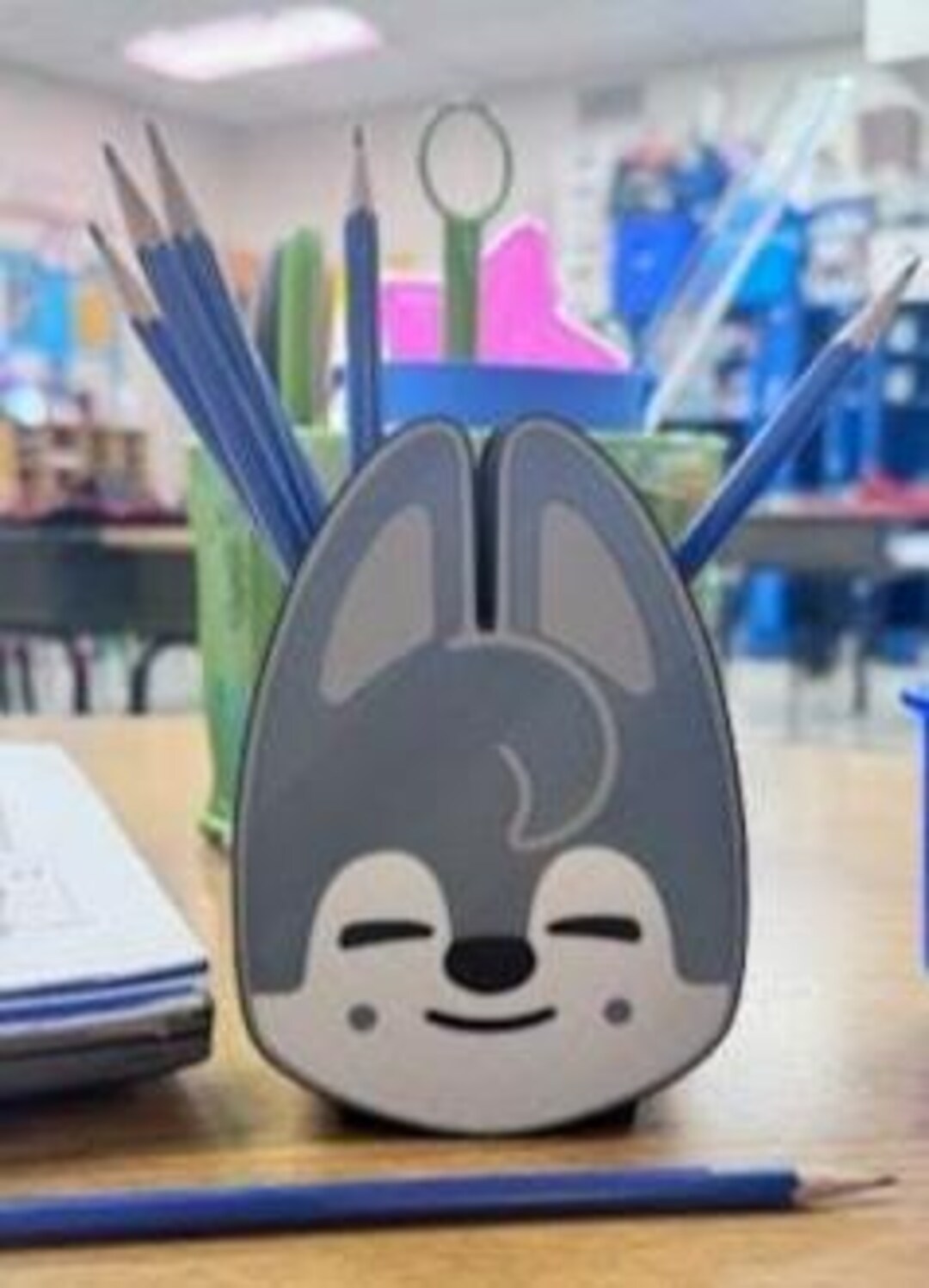 SKZOO Wolf Chan ぬいぐるみ デスクトラッシュビン ゴミ箱 STRAY KIDS