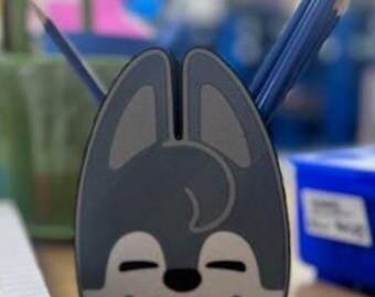 Wolf Chan SKZOO Pencil Holder | Stray Kids Bang Chan Wolf Desk